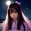 用户夜猫子晓雯头像，女性，夜间风格
